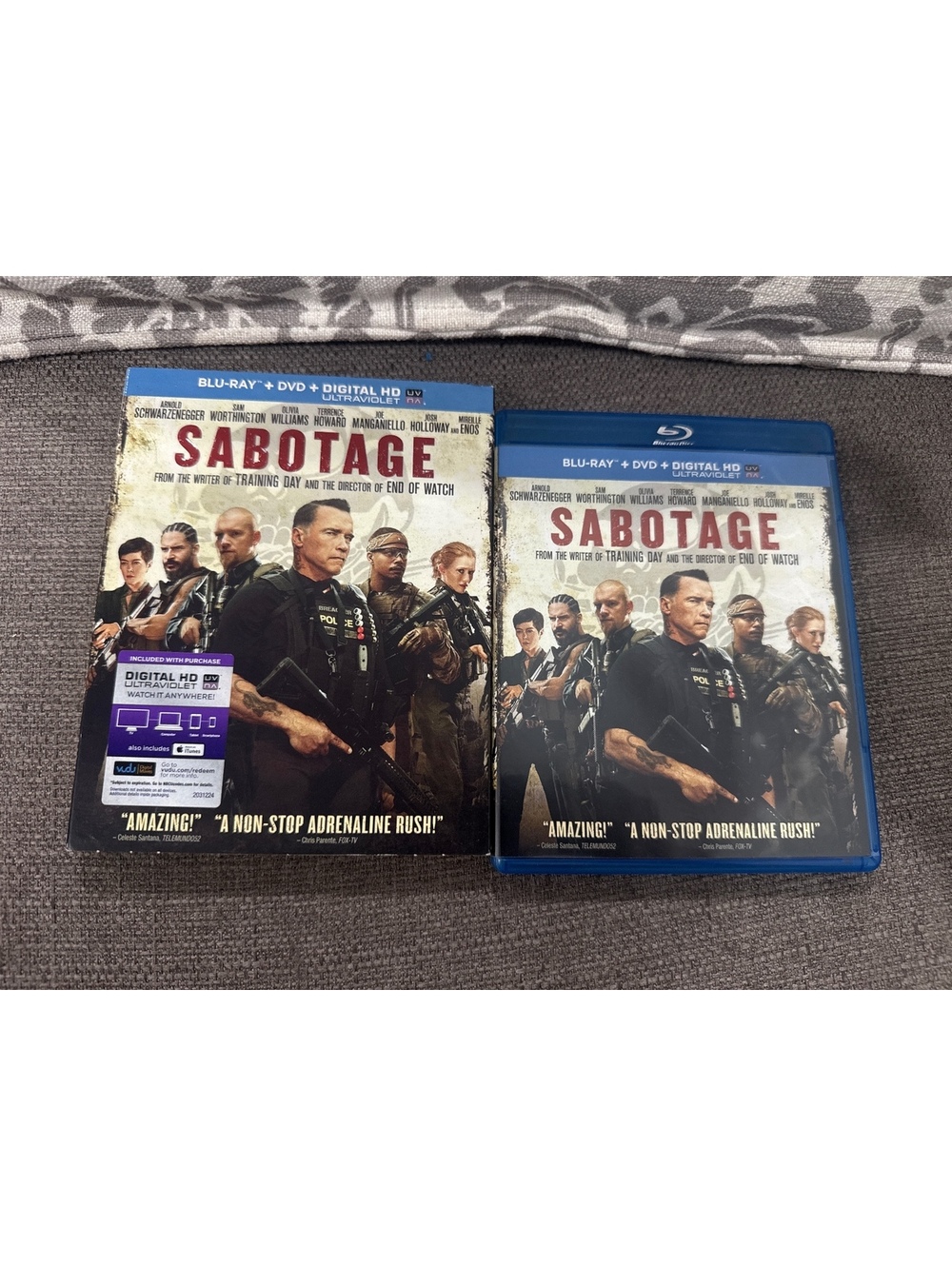 Sabotage (Blu-ray/DVD, 2014, 2-Disc Set)